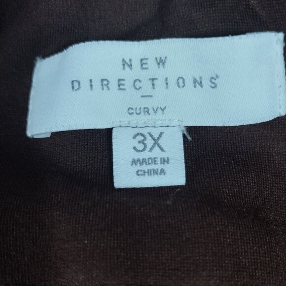 New Directions: Straight Leg Pull-on Pants, Size 3X, Brown - Picture 6 of 7
